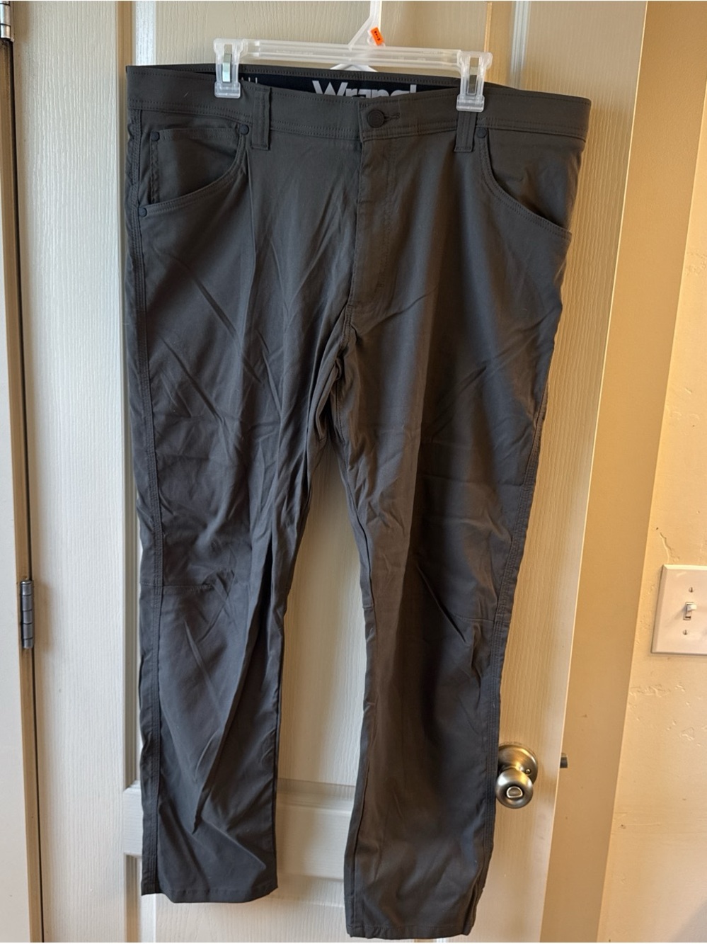 Wrangler Men's Dark Gray Stretch Chinos